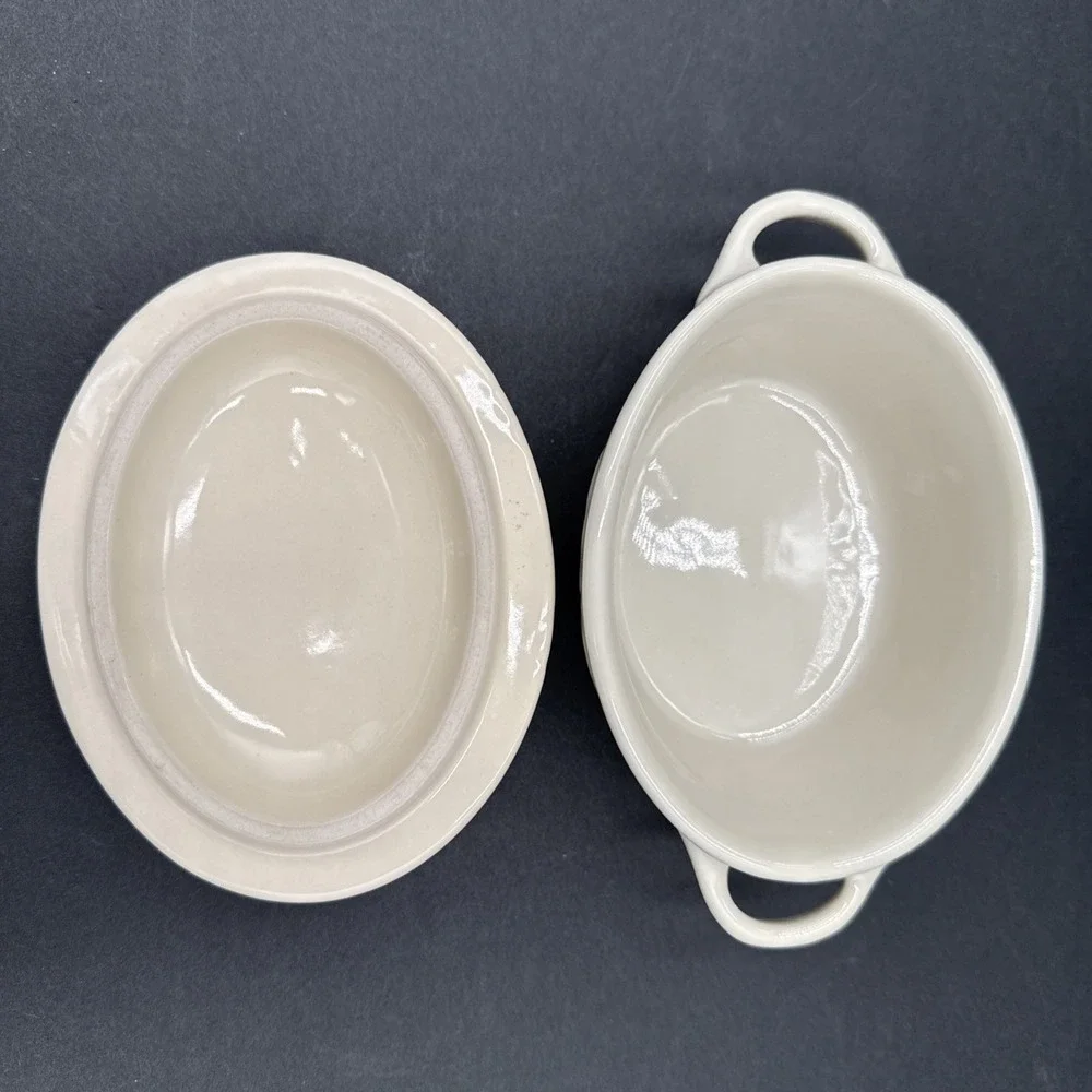 Vintage SIGNATURE Pottery Small Crock w/Lid 5‎ 3/4
